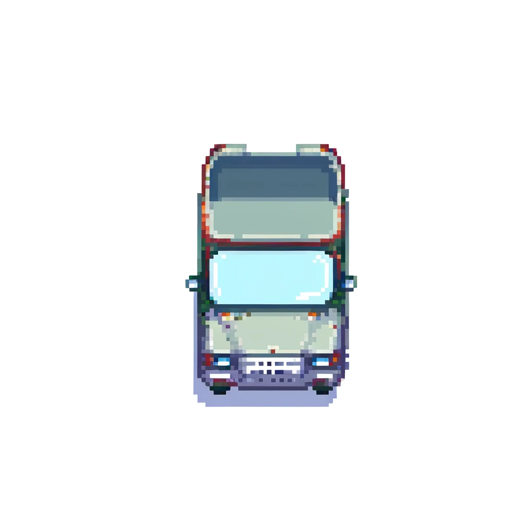 simple iconic city bus transportation emoji