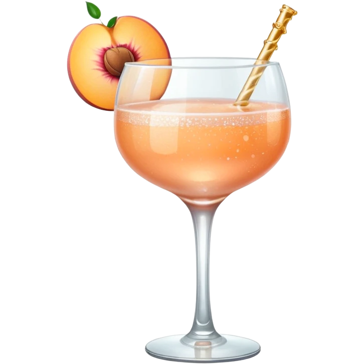 Glittery peach rose gold mocktail emoji