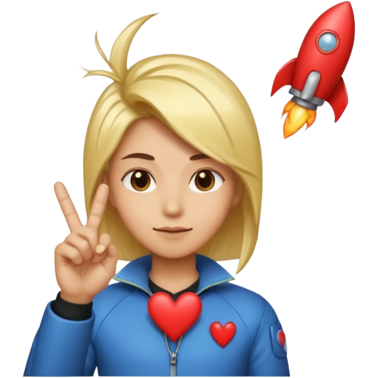 Base emoji / inspiration: 🚀‍🧑‍❤️‍🖕
Description: porn, sexy
Style: Glossy, high-contrast, soft highlights, subtle bevel, vibrant but flat colors, emoji-like proportions.
Output: square composition, simple silhouette, clear face and expression, no text, transparent background preferred. emoji