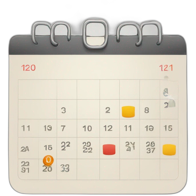 Calendar with checkbox emoji