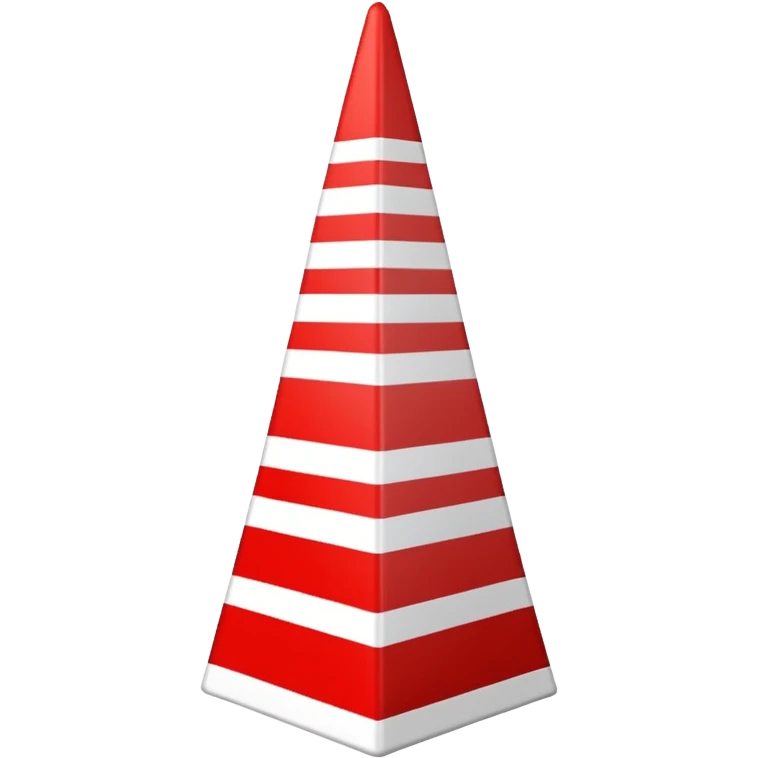 Red and white Christmas obelisk emoji