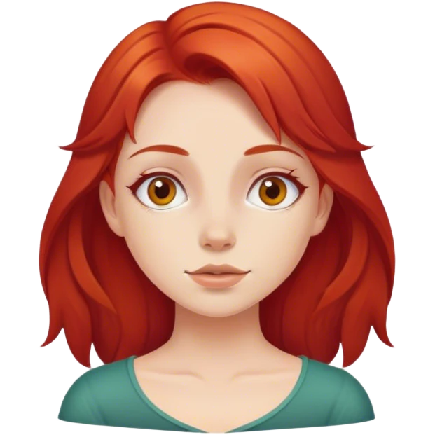Girl whith red hair  emoji