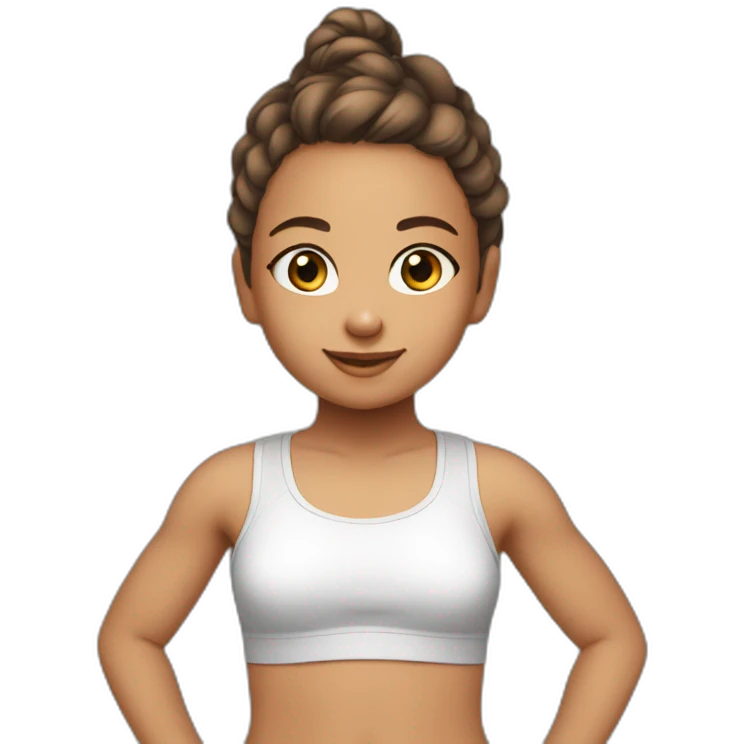 upperbody female young child girl light skin athletic briefs midriff cute adorable sweet emoji