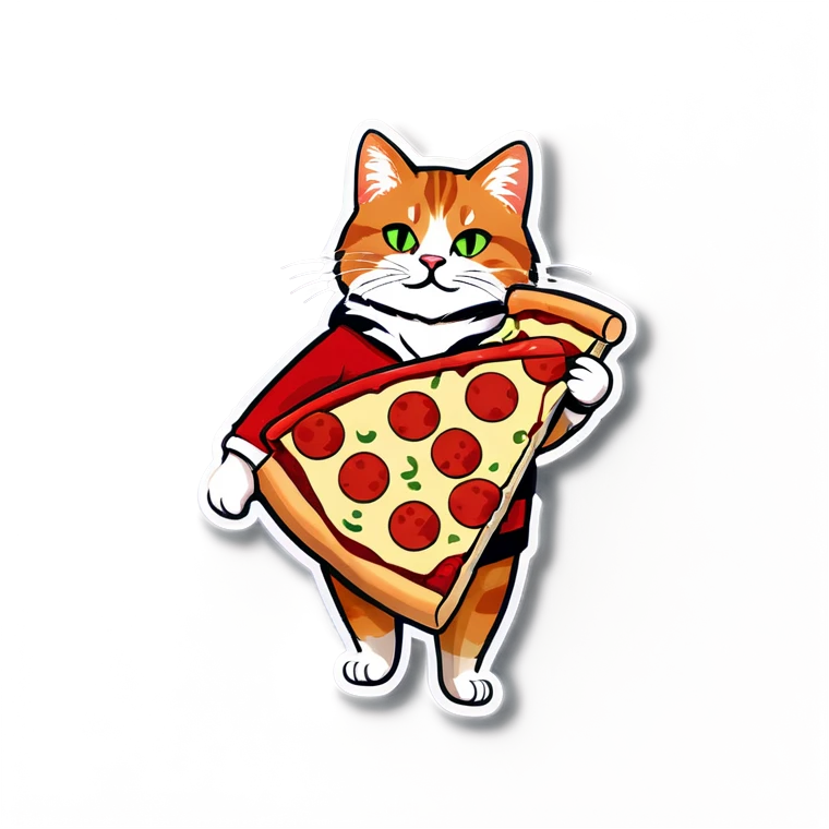 Kat with a Pizza emoji