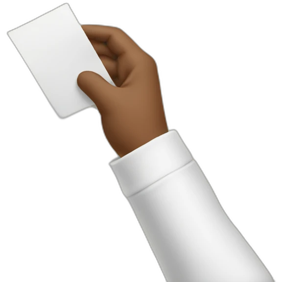 Hand holding letter L emoji