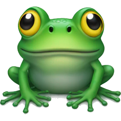 Frog in fog  emoji