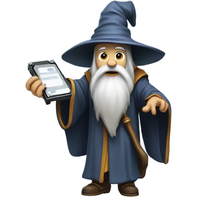 wizard  hard disk crash emoji