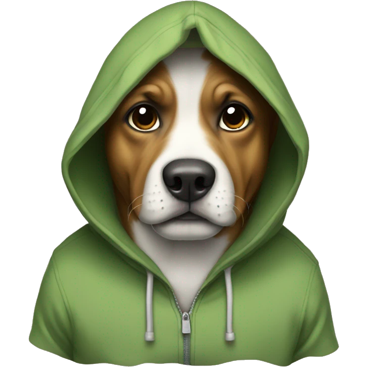 Dog with hoodie emoji