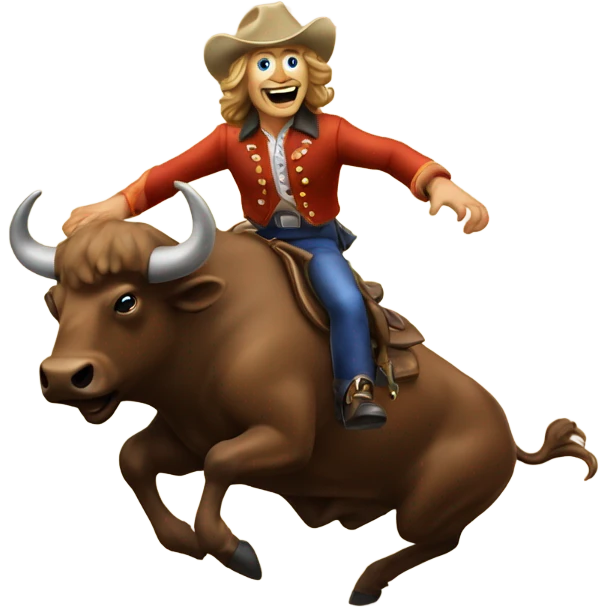 Buffalo bill jumping through a table emoji
