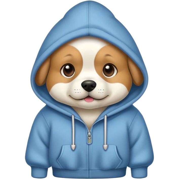 Dog wearing a hoodie  emoji