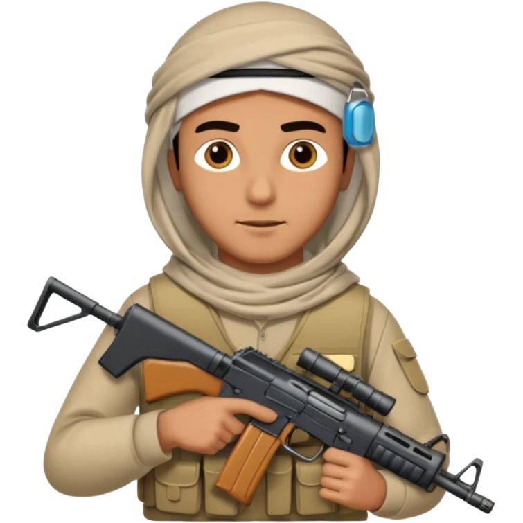 Árabe con arma  emoji