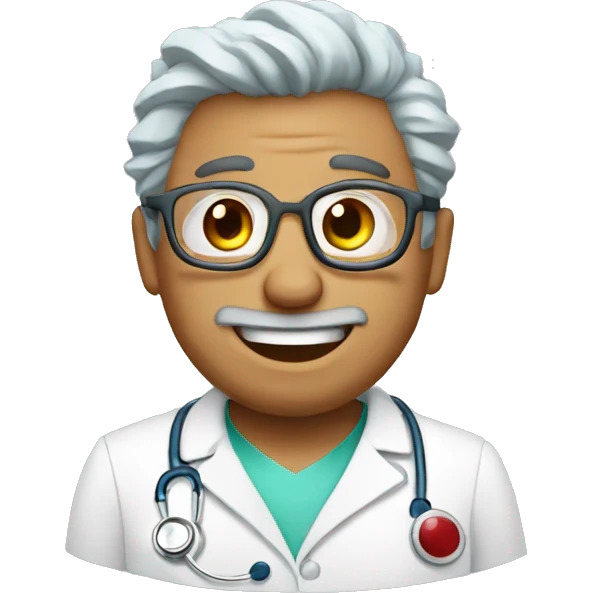 One Funny crazy doctor emoji
