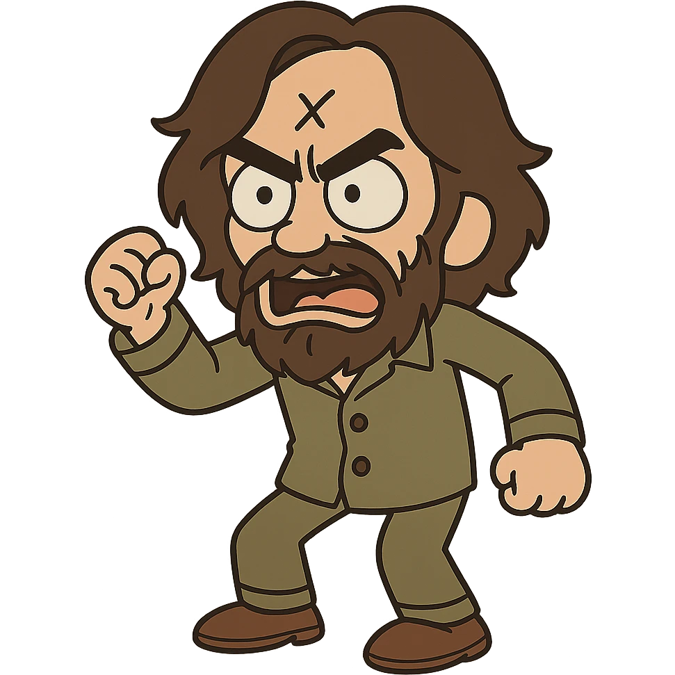 miniature cartoon Charles Manson emoji