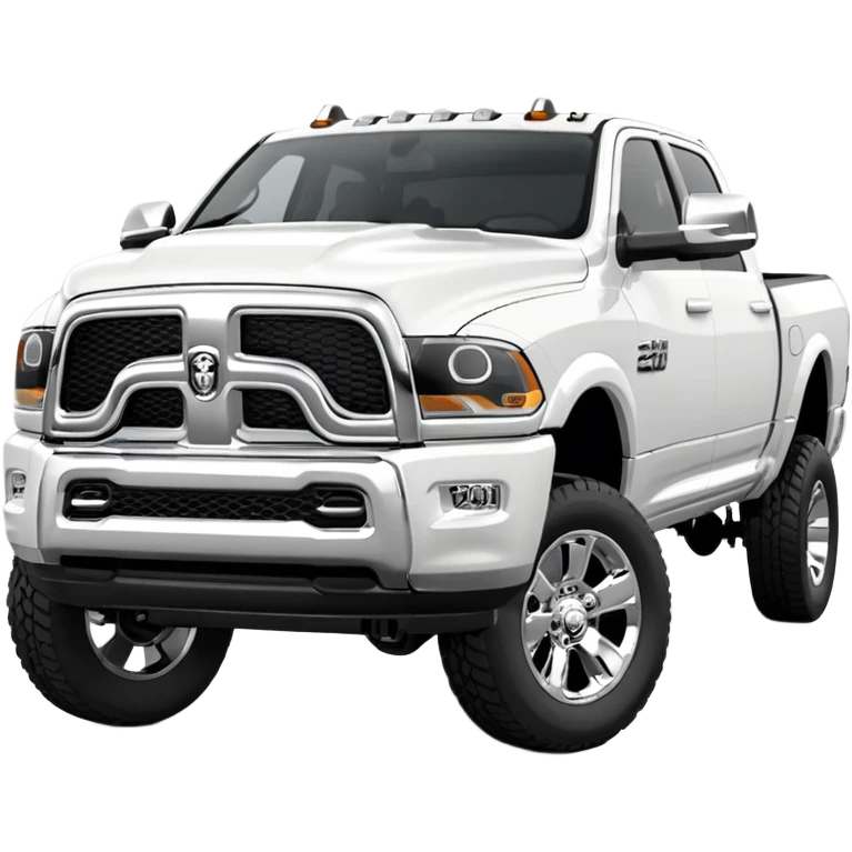 White 2025 Ram 2500 crew cab emoji
