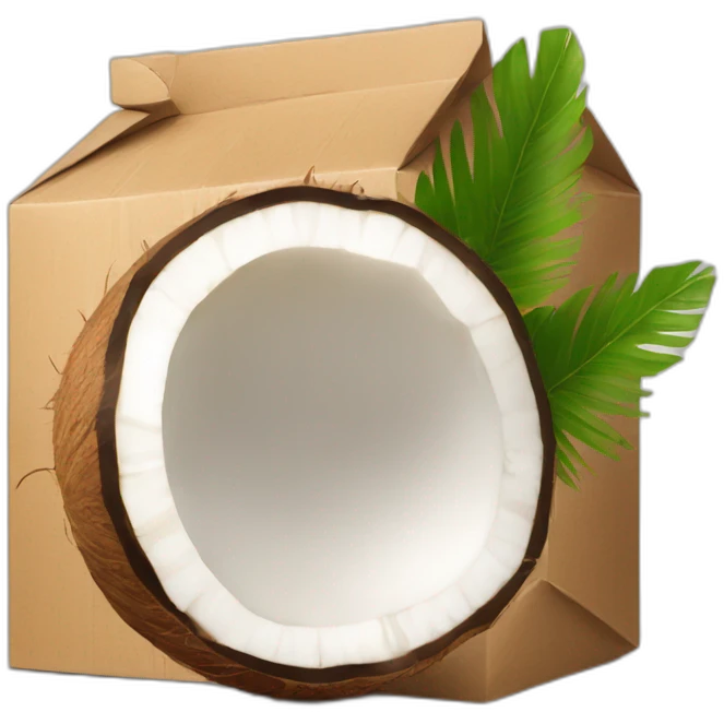coconut water in cardboard package emoji