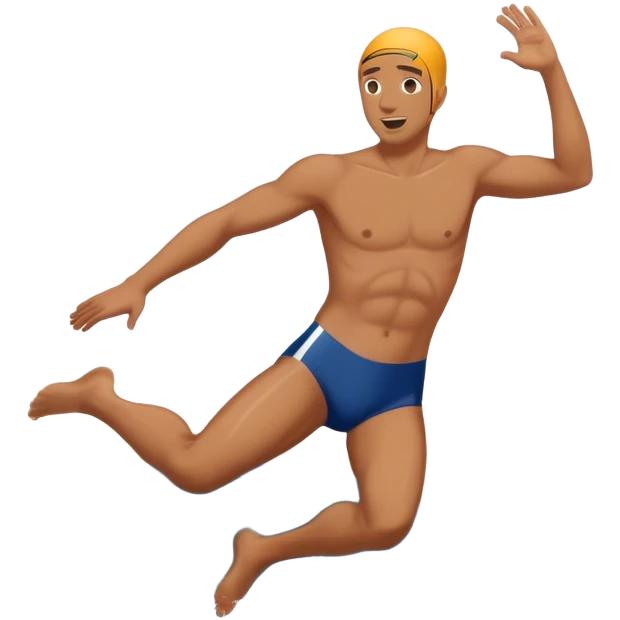 un hombre saltandoa una piscina emoji
