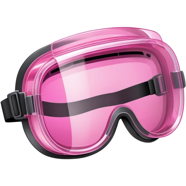 protective welding glasses with pink lenses and side shields, safety eyewear emoji