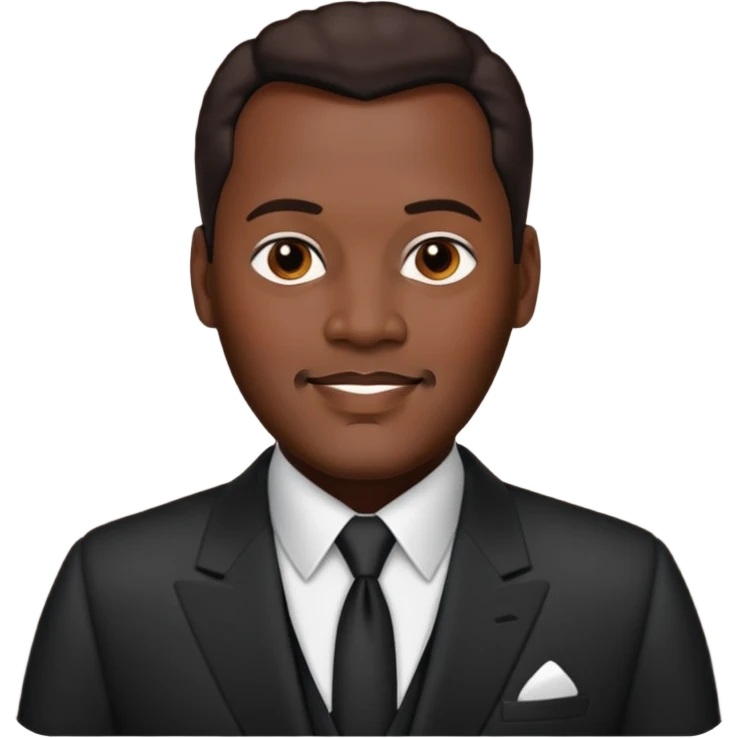 Luther Vandross with dark brown hair emoji