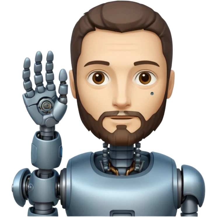Make a half robot half Leonardo Davinci  emoji