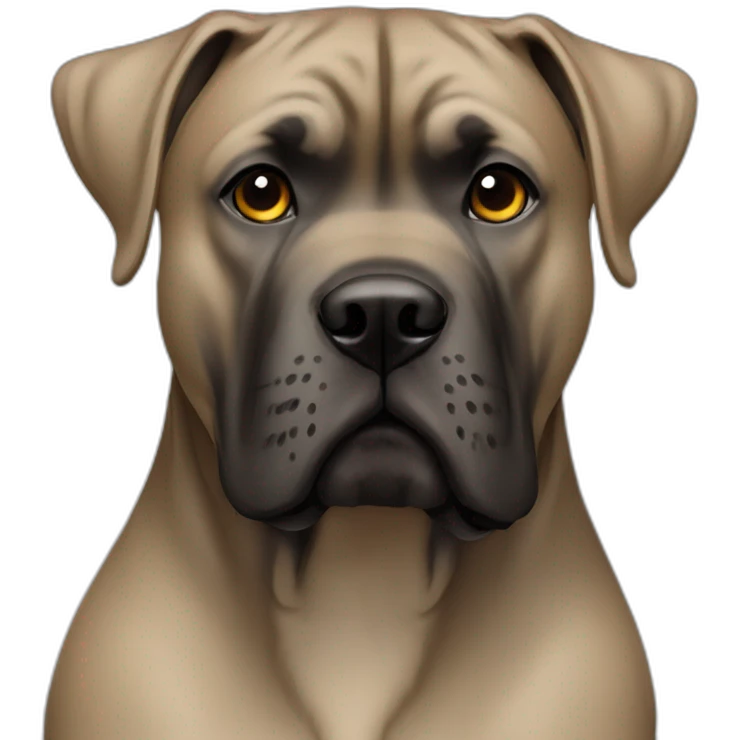 dog Cane Corso color fawn full body emoji