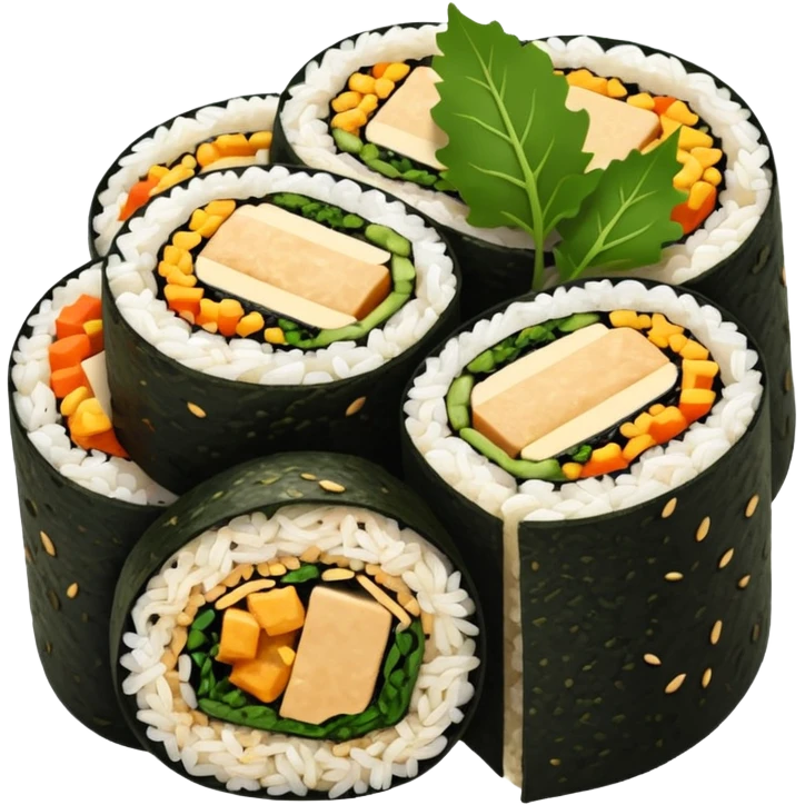 tofu kimbap roll front emoji