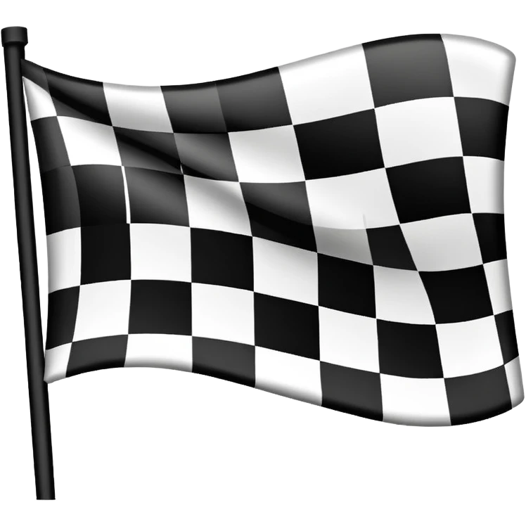 finish line with checkered flag emoji