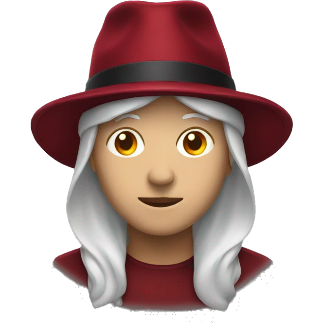 Dark red hat emoji