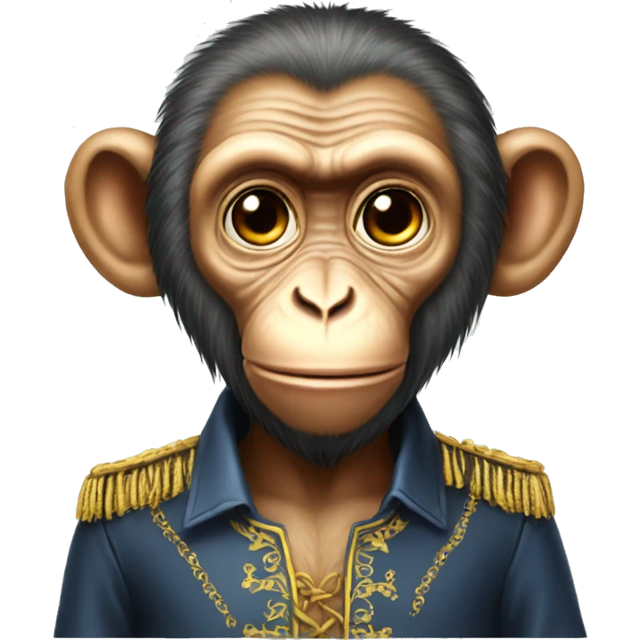 Ukrainian-Monkey. crested head, long whiskers  emoji
