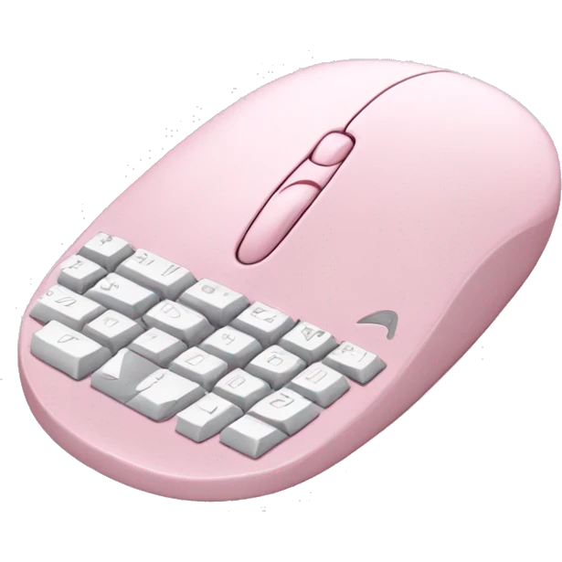 pale pink keyboard mouse emoji