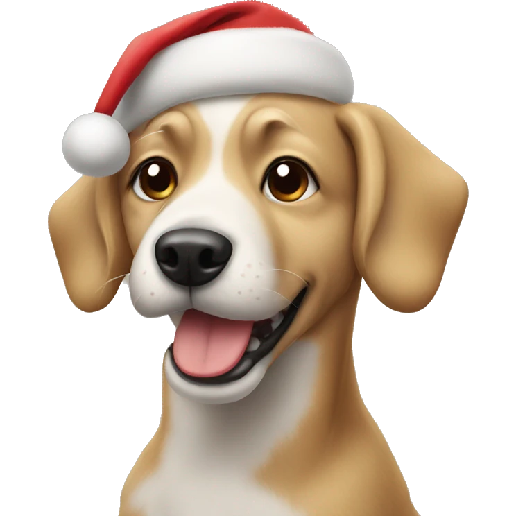 Christmas dog emoji