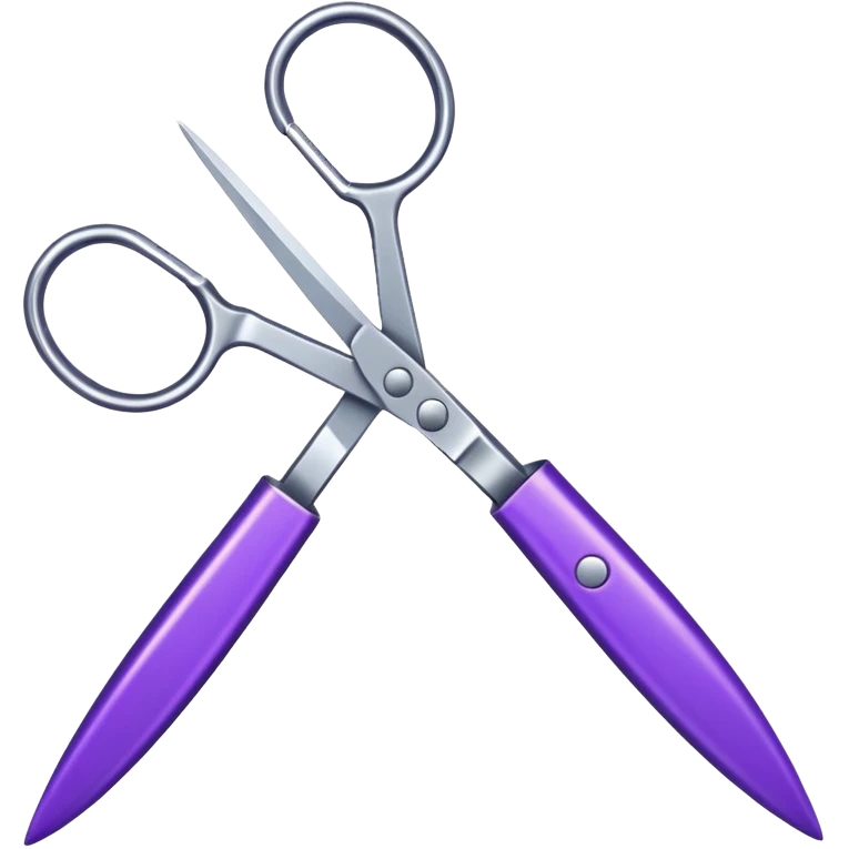 vivid purple minimalist scissor emoji