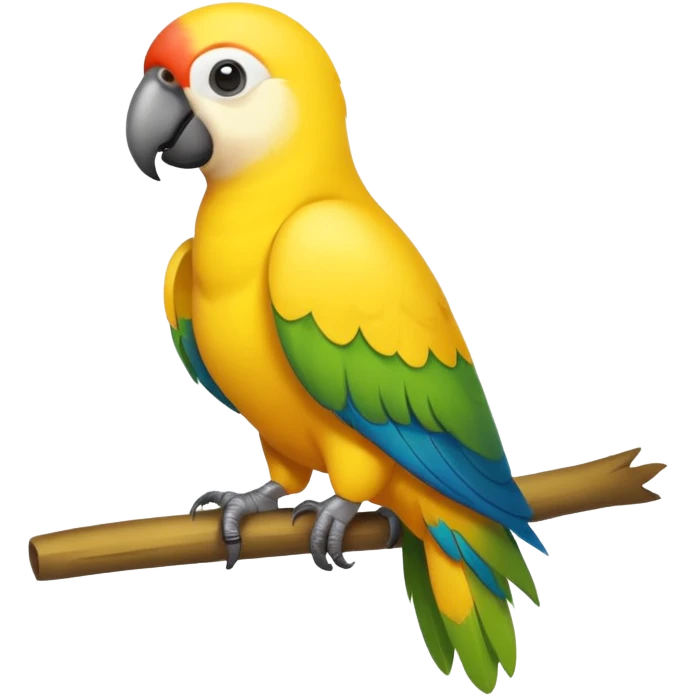 a simple yellow parrot only emoji
