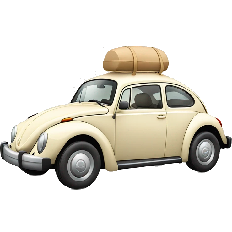 new 2006 volkswagen beetle in a light cream color emoji