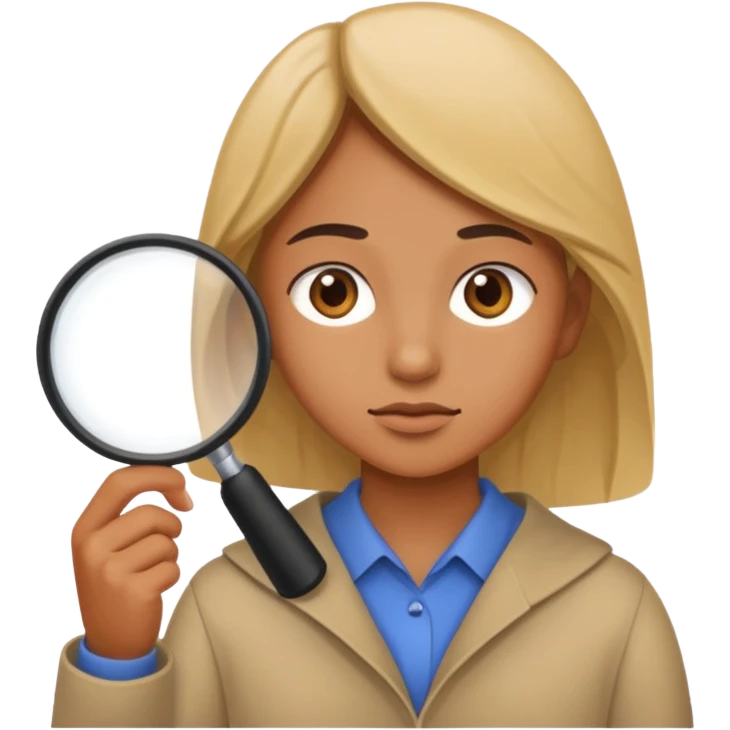 searching for something or looking at something in detail. emoji