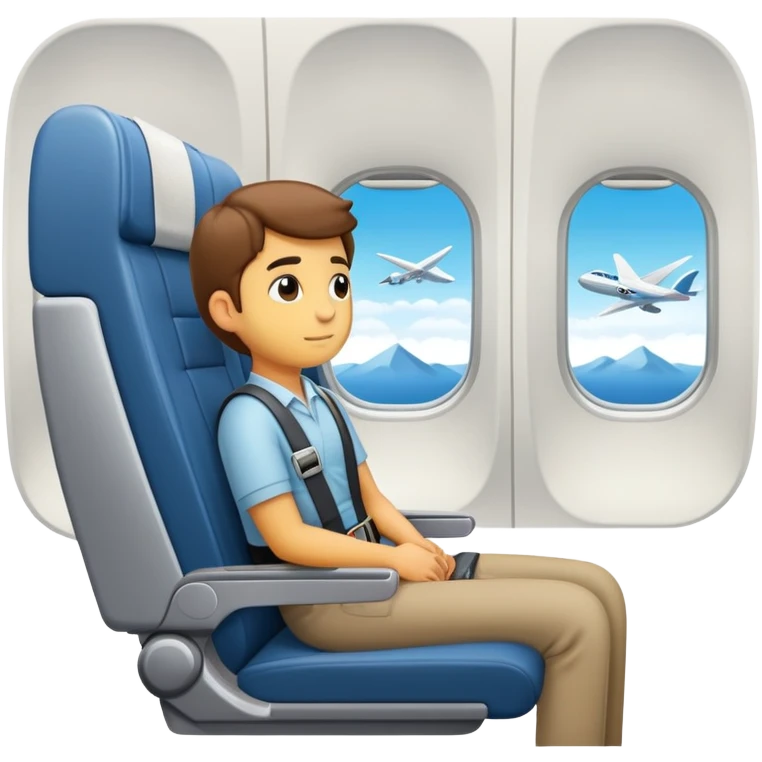Sitting on a plane  emoji