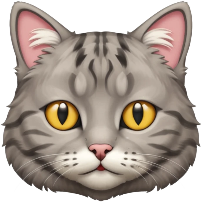 scottish cat with small, bent ears emoji