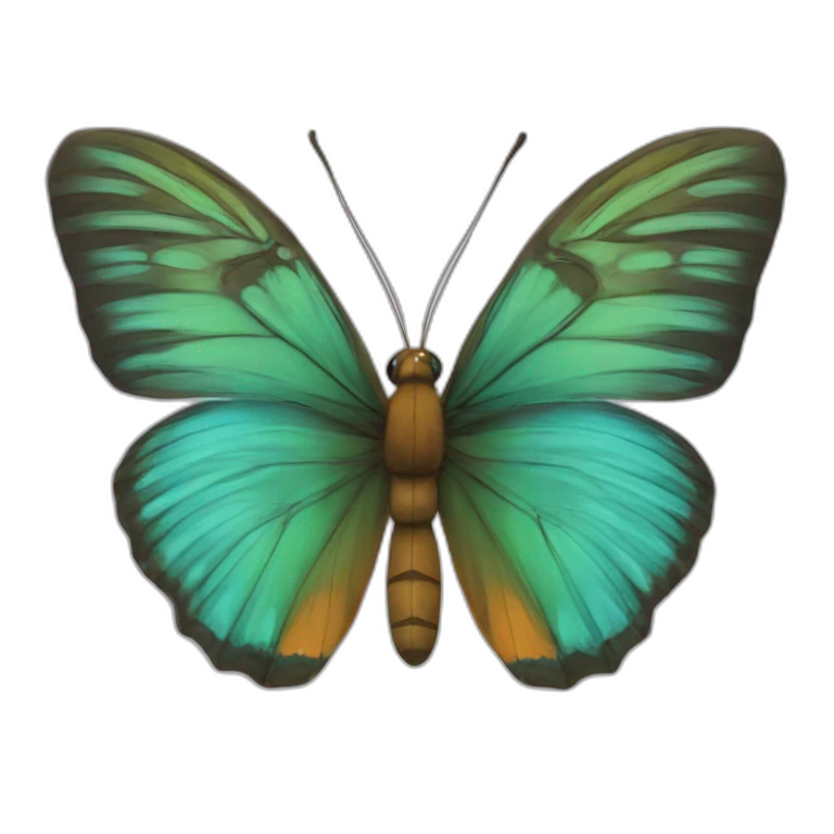 fourmi sur un papillon emoji