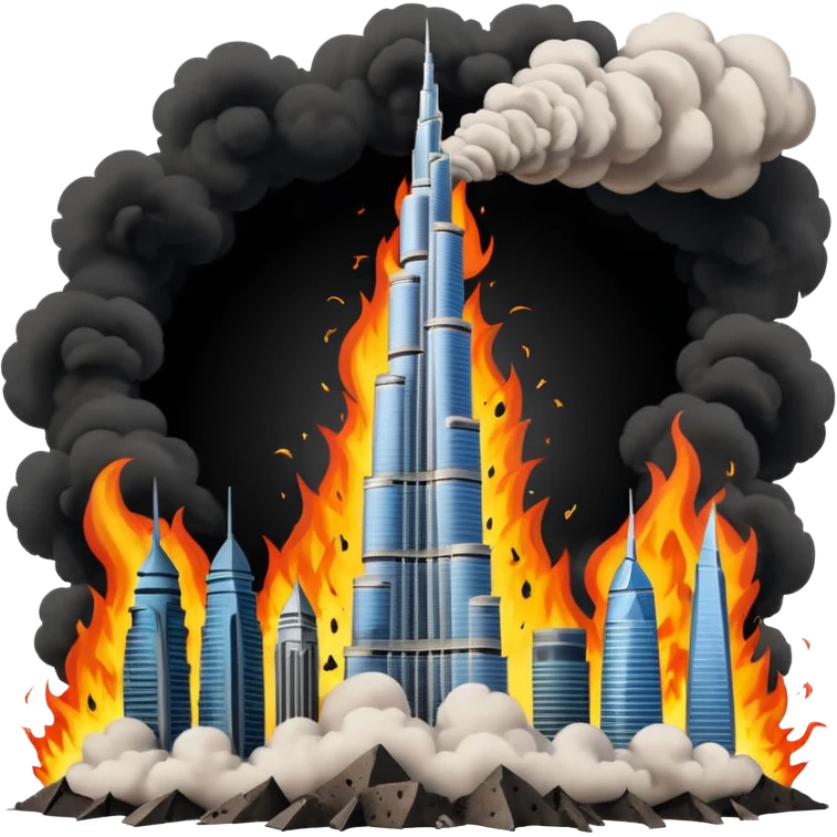 Burj Khalifa derrumbandose emoji