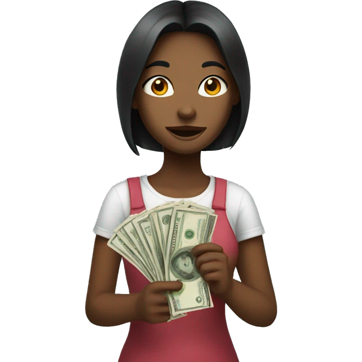 girl holding money  emoji