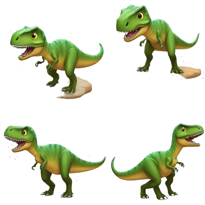 Dinosaures qui mange des pieds emoji