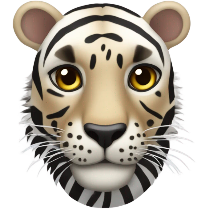 leopardo che accarezza una zebra emoji