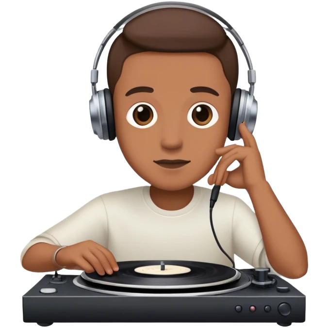 listening to a turntable emoji