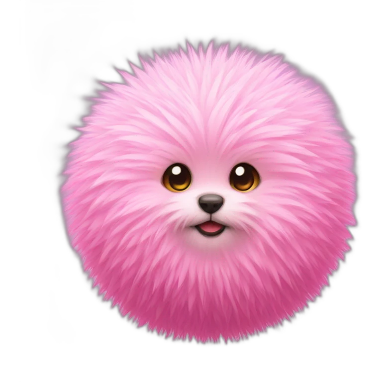 Only Pink furry ball emoji