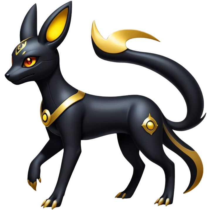 Futuristic Umbreon-Houndoom-Genesect-Pokémon-Fakémon-hybrid-creature emoji
