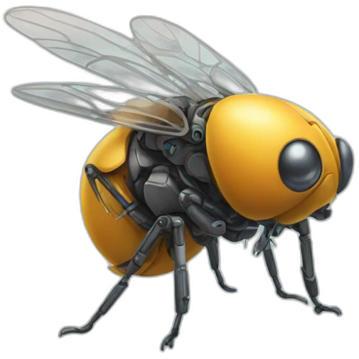 Eating robot fly emoji