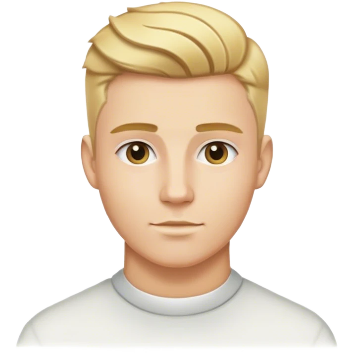 blonde male hair classic taper fade with natural golden highlights emoji
