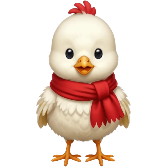 cute small chicken with scarf emoji