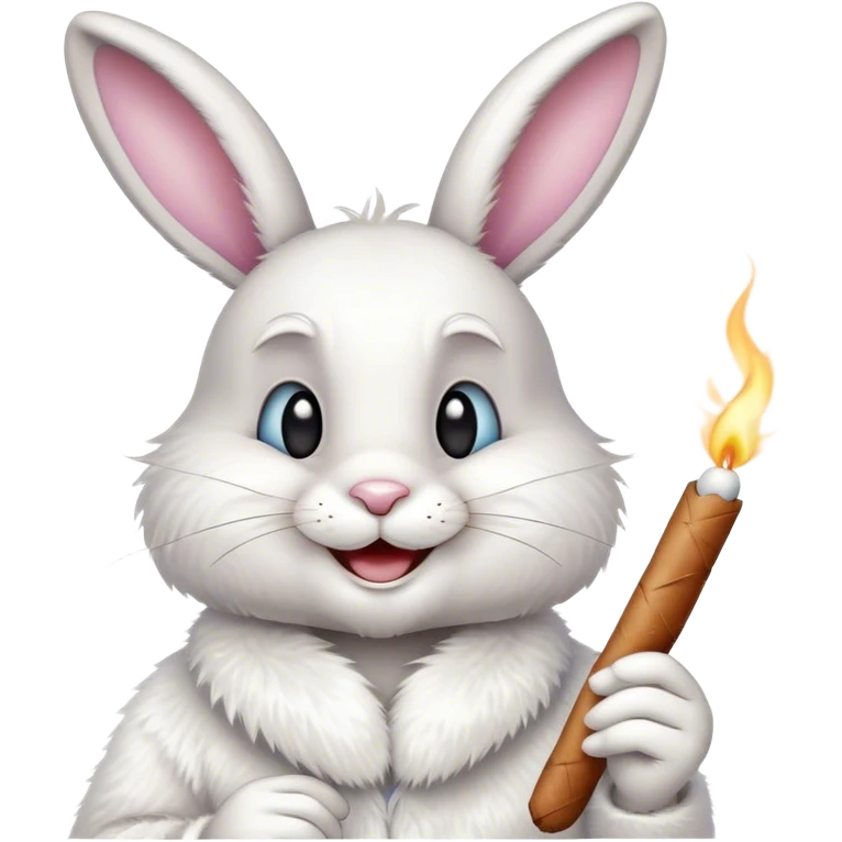 Easter bunny smoking weed emoji
