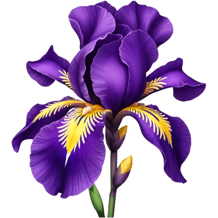 Fleur iris violette emoji