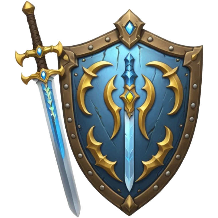 sword and shield, world of war craft style emoji
